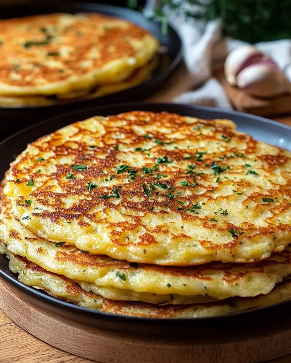 3 minuti di pancake all'aglio