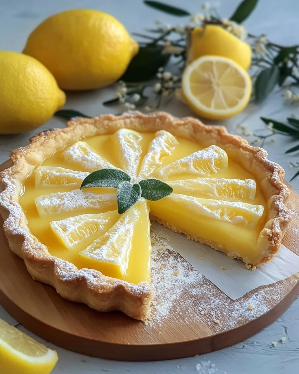 Crostata con crema al limone