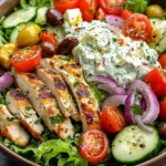 Insalata Greca di Pollo con Tzatziki