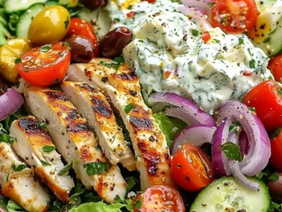 Insalata Greca di Pollo con Tzatziki