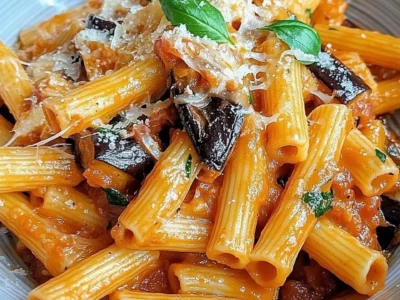Pasta con Melanzane Fritte e Provola Affumicata