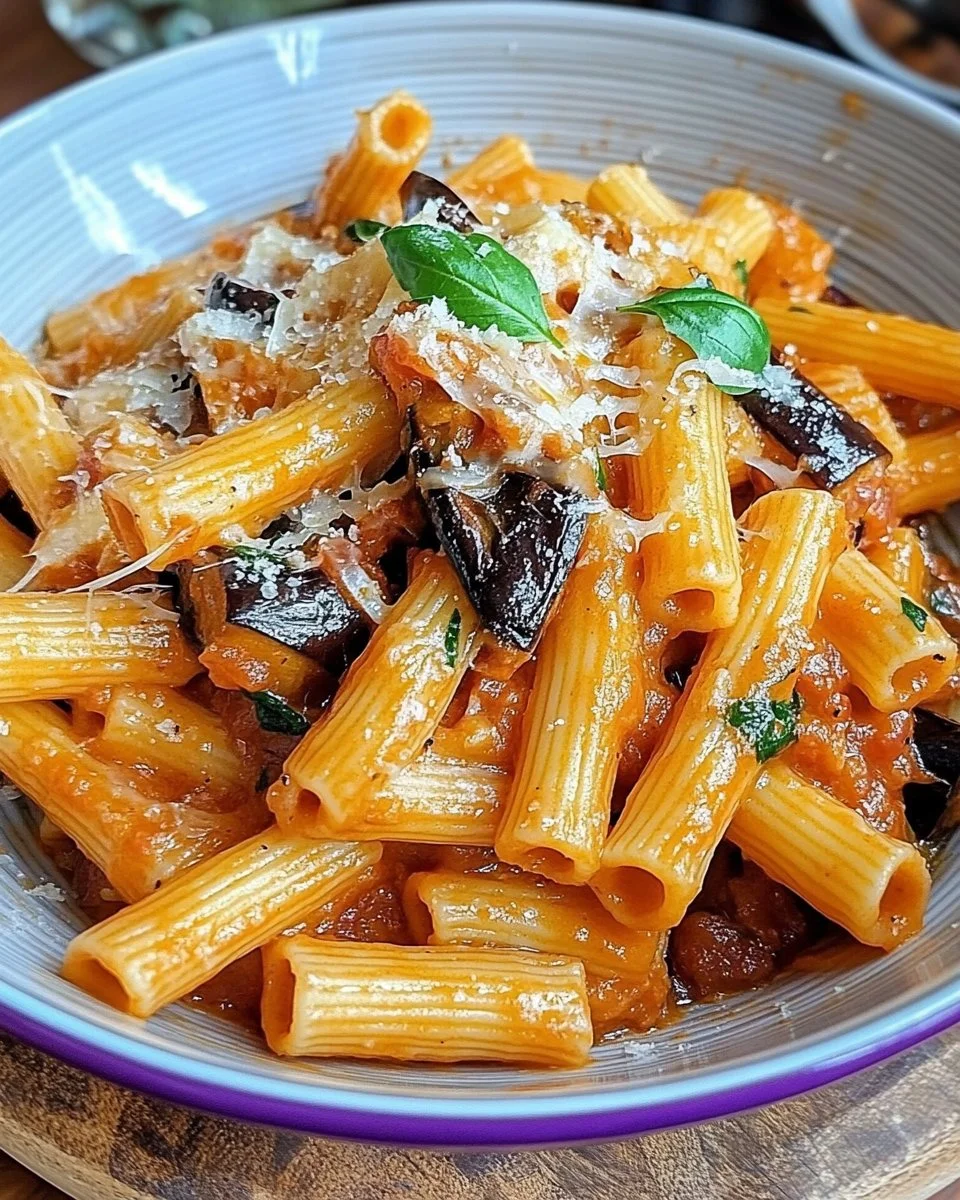 Pasta con Melanzane Fritte e Provola Affumicata