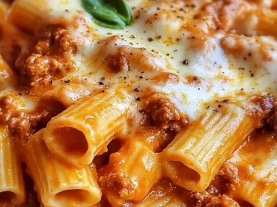 Rigatoni con besciamella, ragù bolognese e provola