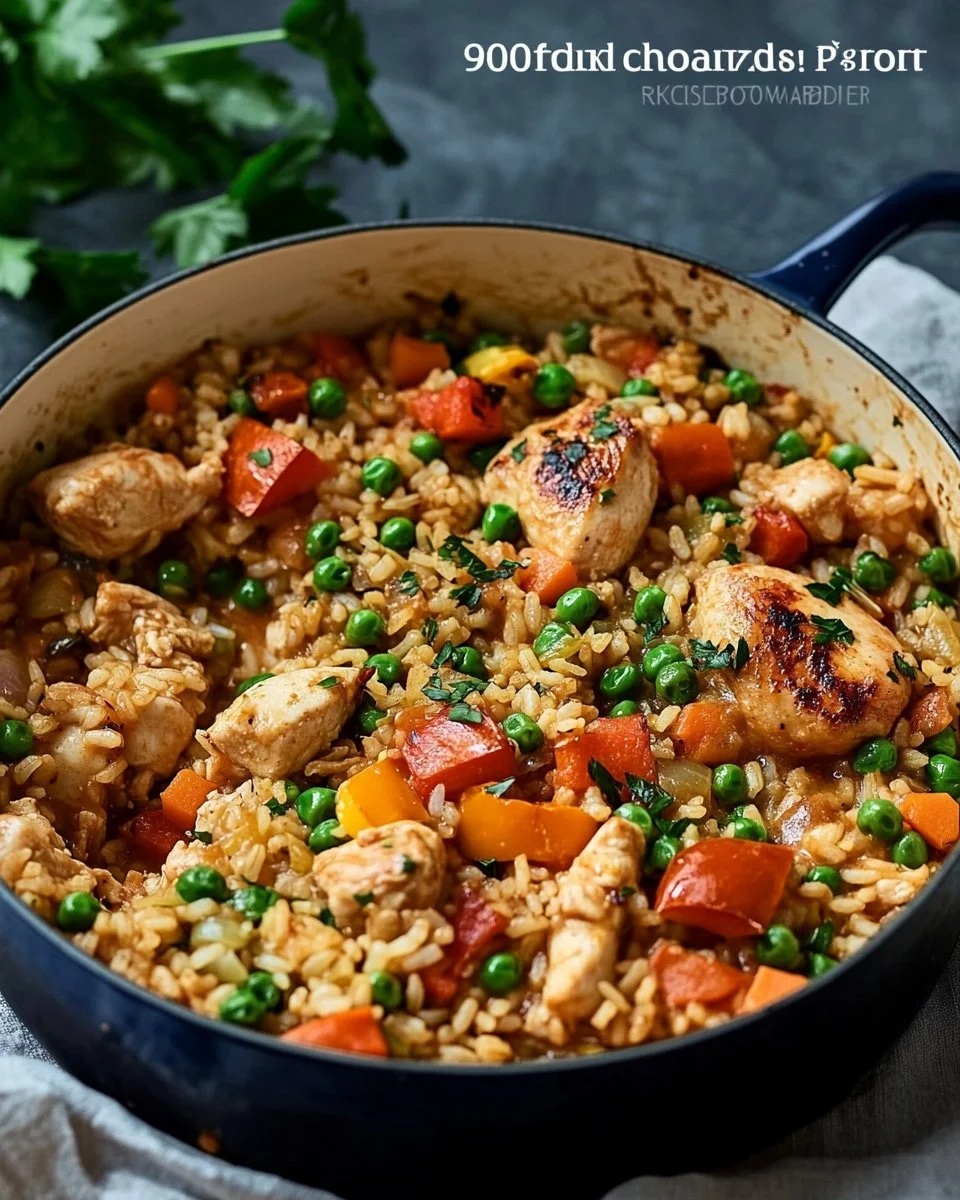 Tortino di riso colorato con verdure e pollo