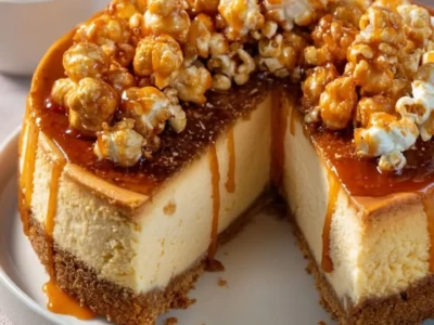 Cheesecake al Caramello e Popcorn