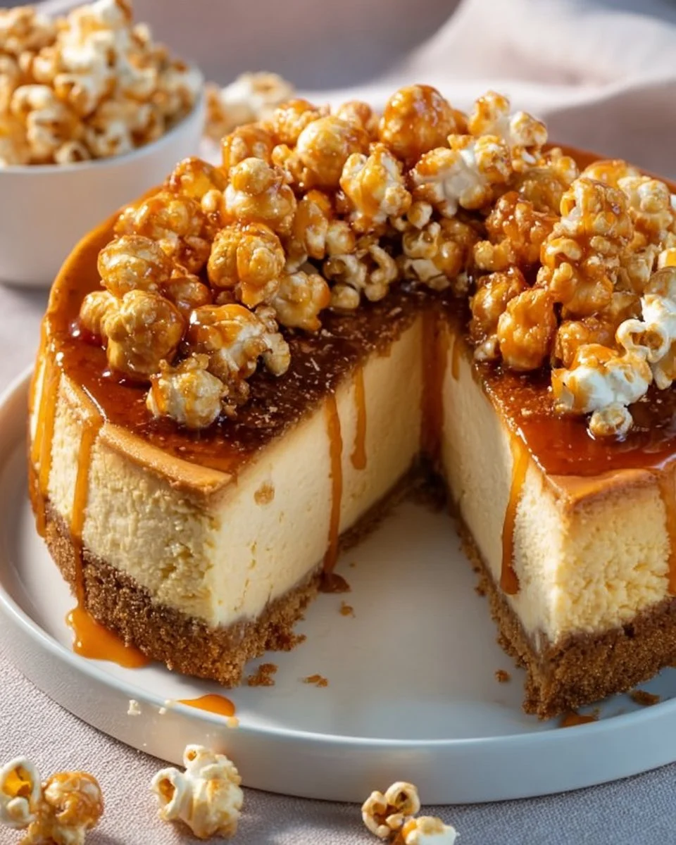 Cheesecake al Caramello e Popcorn