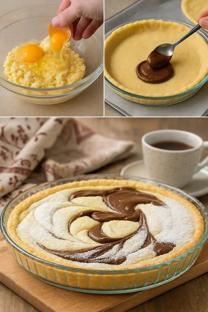 Crostata di Frolla Morbida con Nutella e Ricotta