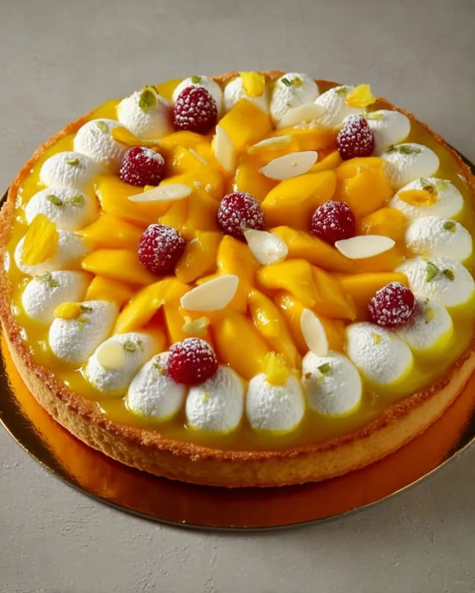 Crostata Mango, Lamponi e Lime