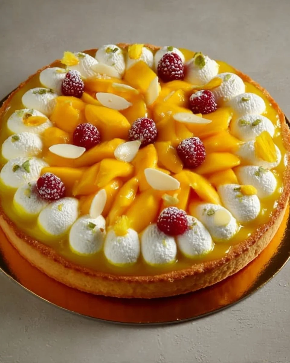 CROSTATA MANGO, LAMPONI E LIME