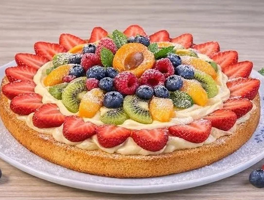 Crostata Morbida con Crema e Frutta