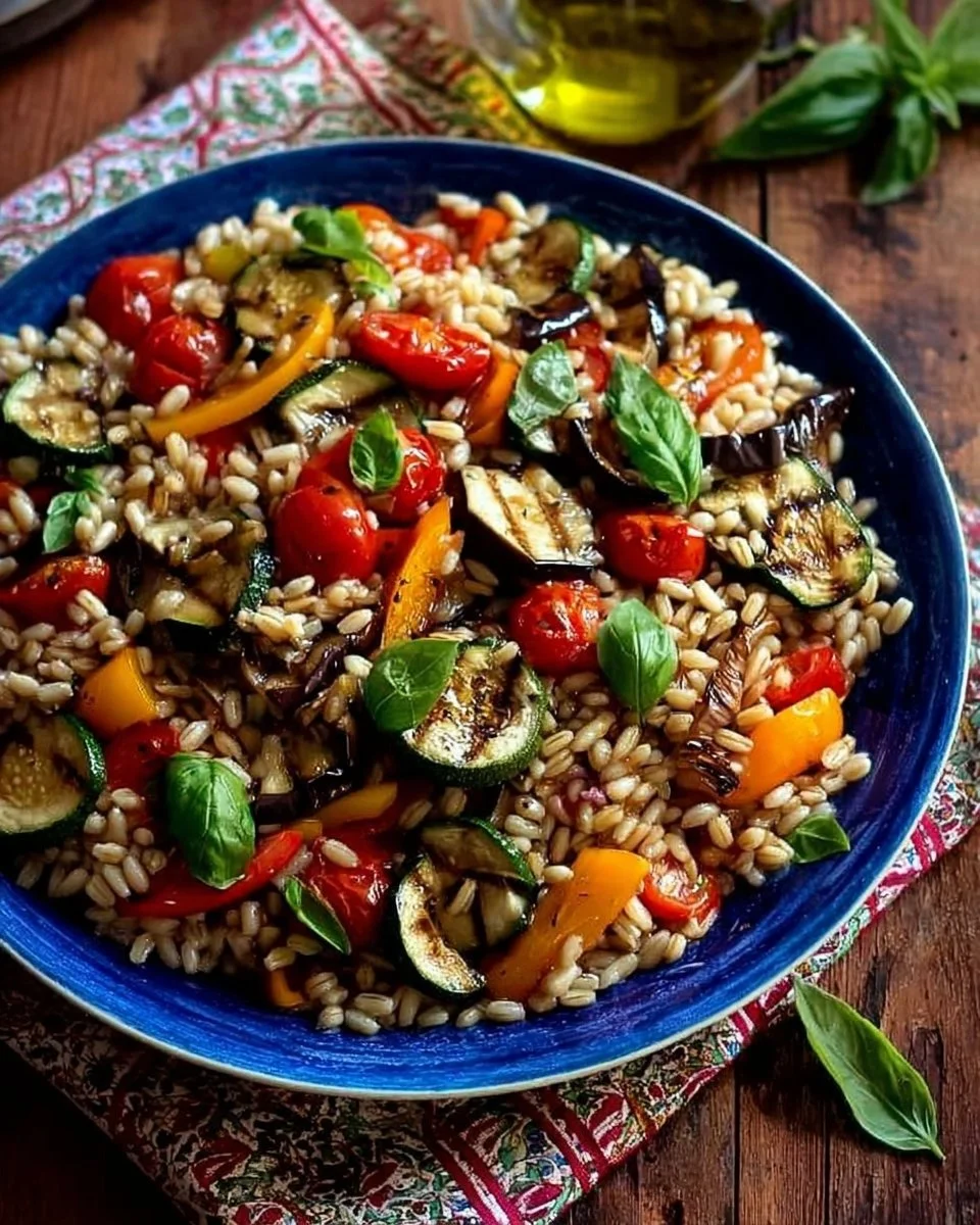 Insalata di orzo con verdure, fresca ed estiva! (Ricetta veloce in 20 minuti!)