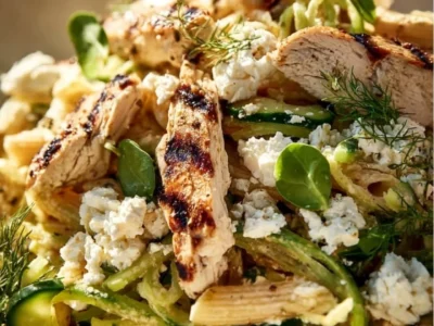 Insalata di Pasta con Pollo Grigliato e Feta