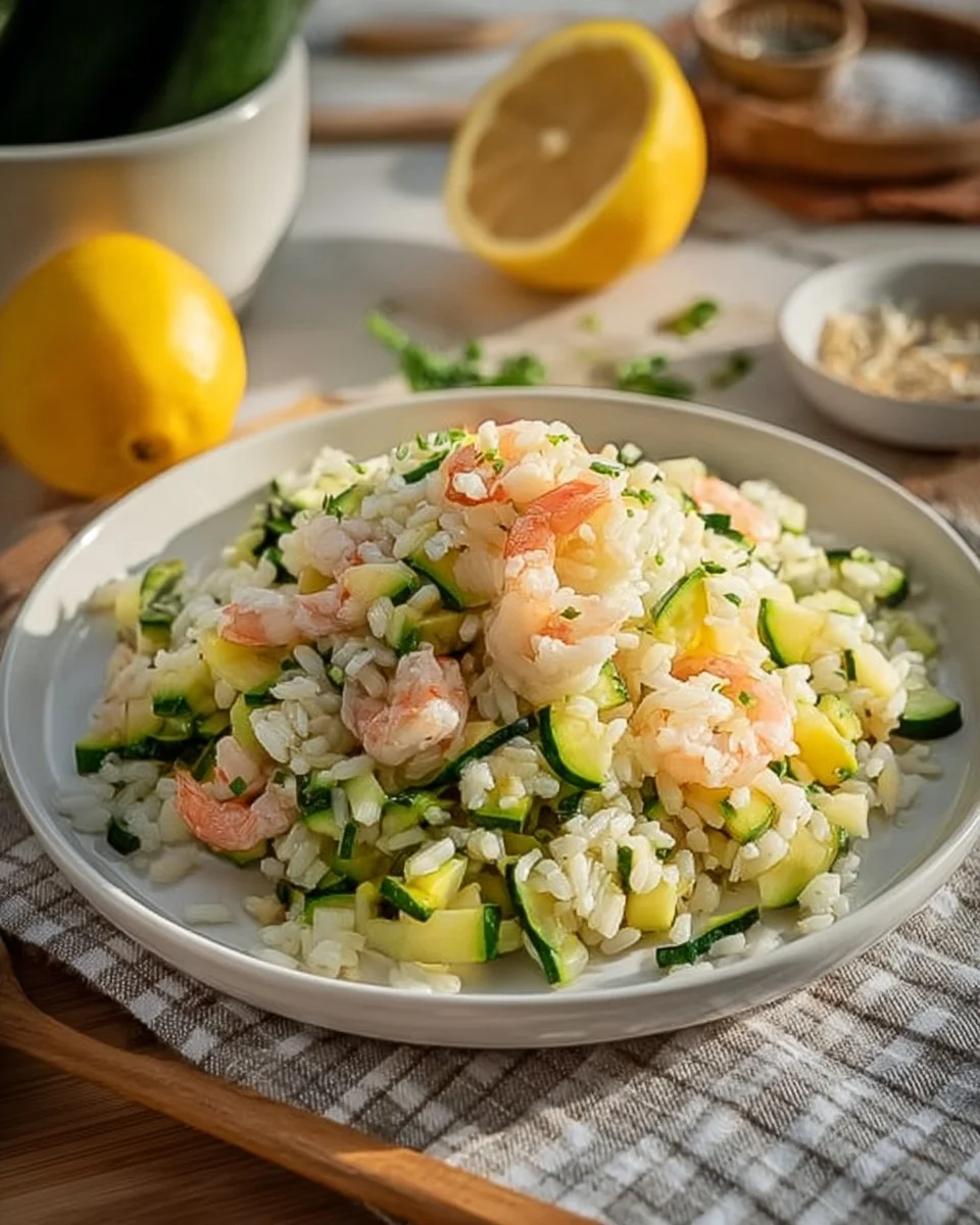 Insalata di Riso con Zucchine e Gamberi