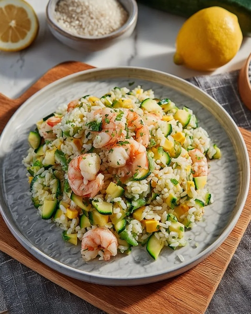 Insalata di Riso con Zucchine e Gamberi