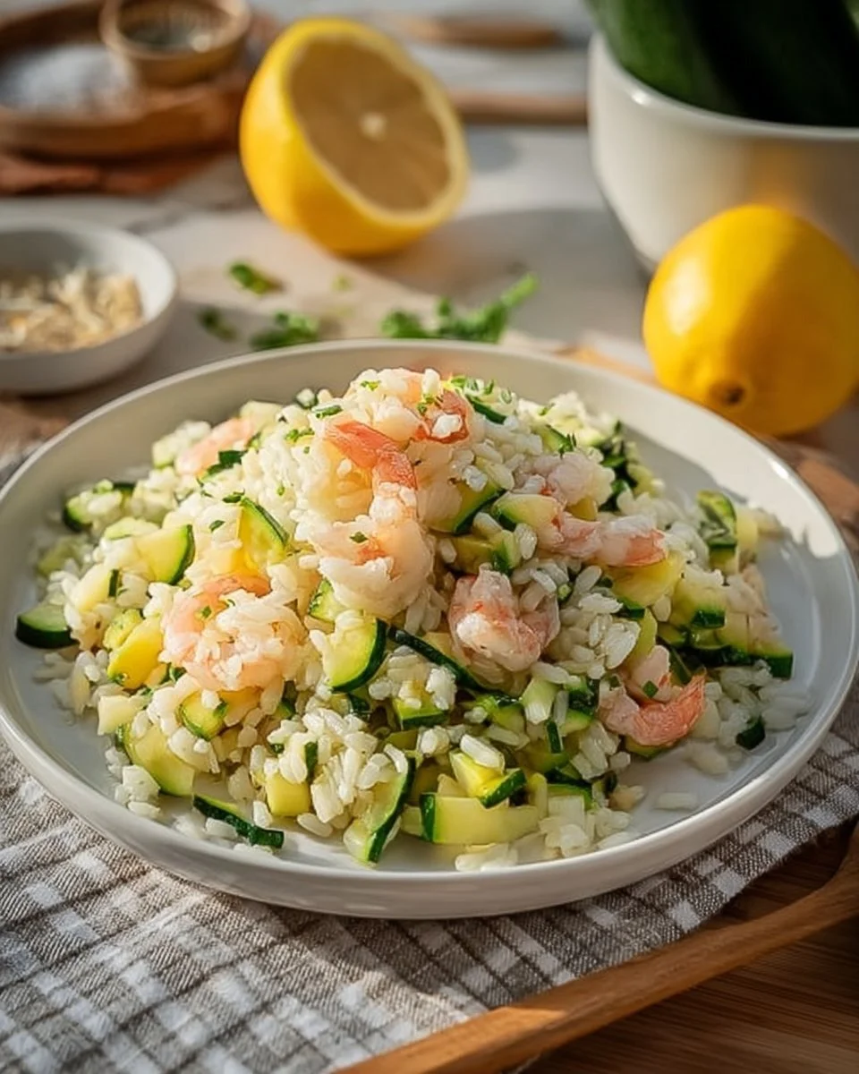Insalata di Riso con Zucchine e Gamberi