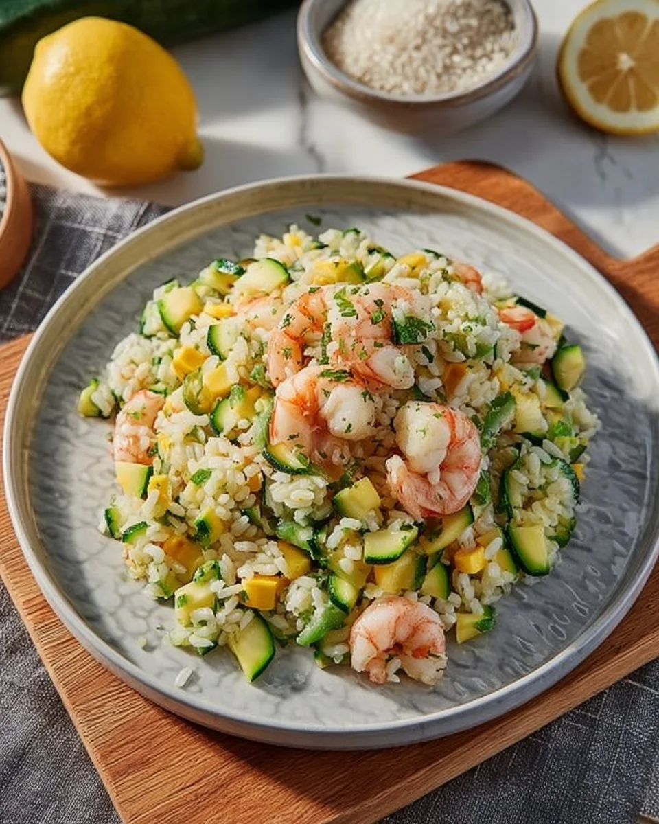 Insalata di Riso con Zucchine e Gamberi