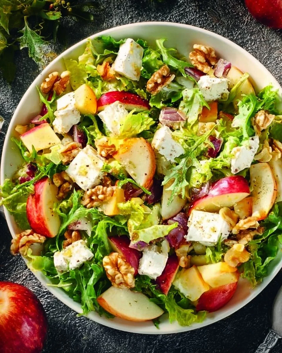 Insalatona Estiva con Mele, Noci e Mozzarella