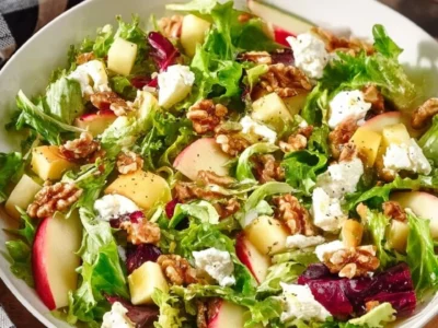 Insalatona Estiva con Mele, Noci e Mozzarella