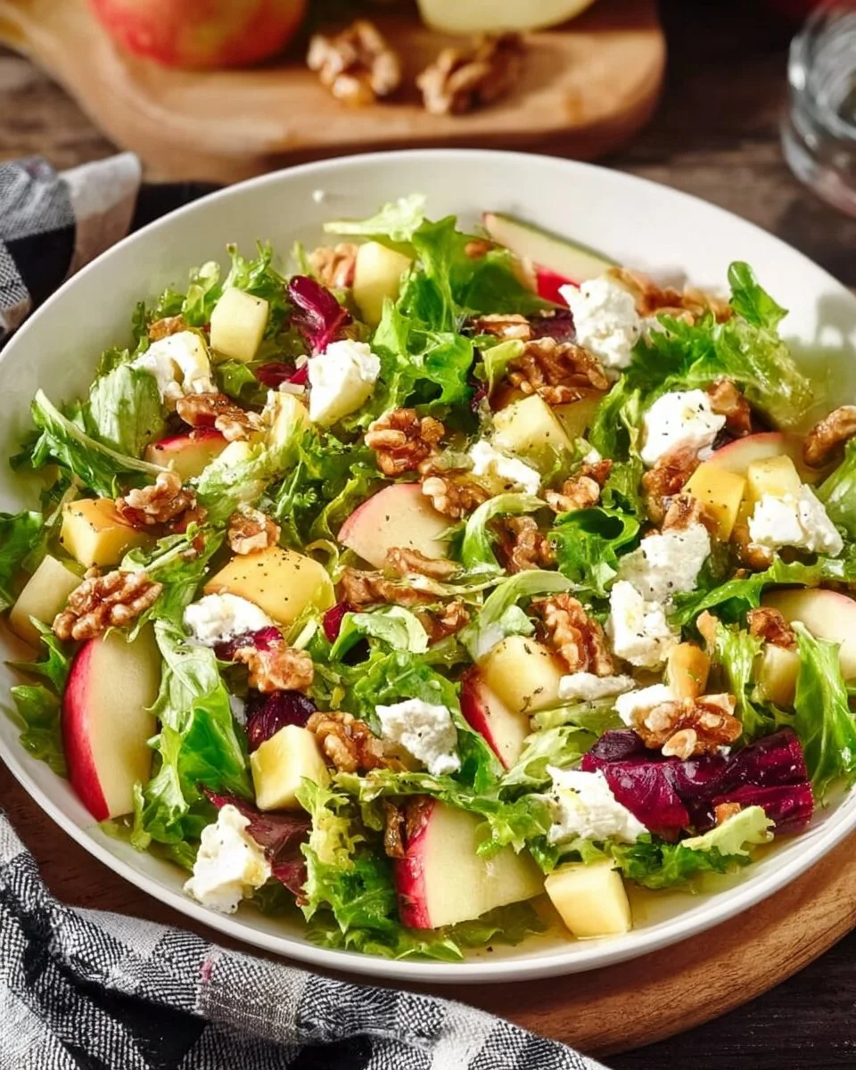 Insalatona Estiva con Mele, Noci e Mozzarella