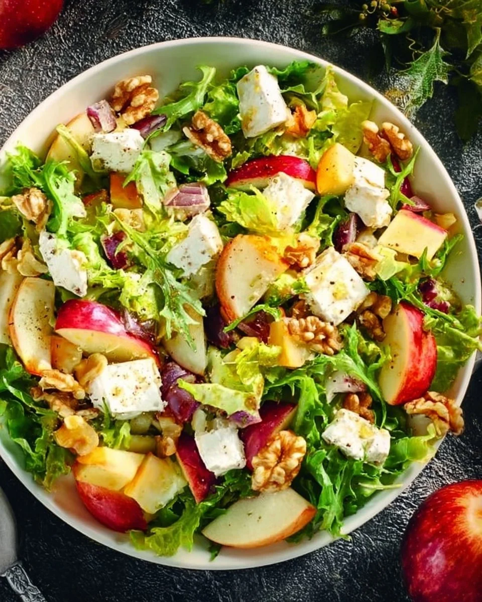Insalatona Estiva con Mele, Noci e Mozzarella