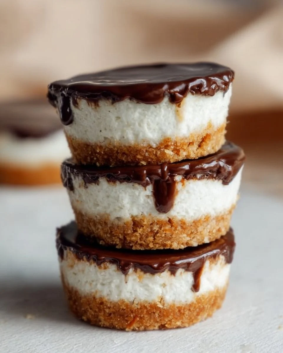 Mini cheesecake al cocco e cioccolato