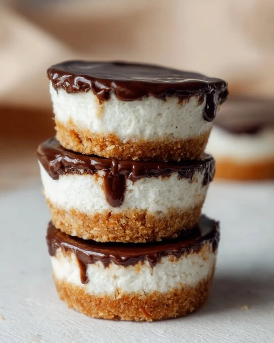 Mini cheesecake al cocco e cioccolato