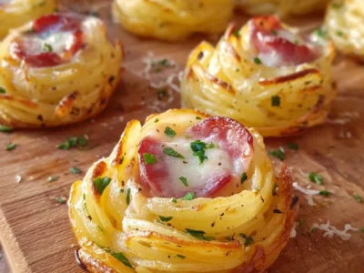 Nidi di Patate con Pancetta e Mozzarella