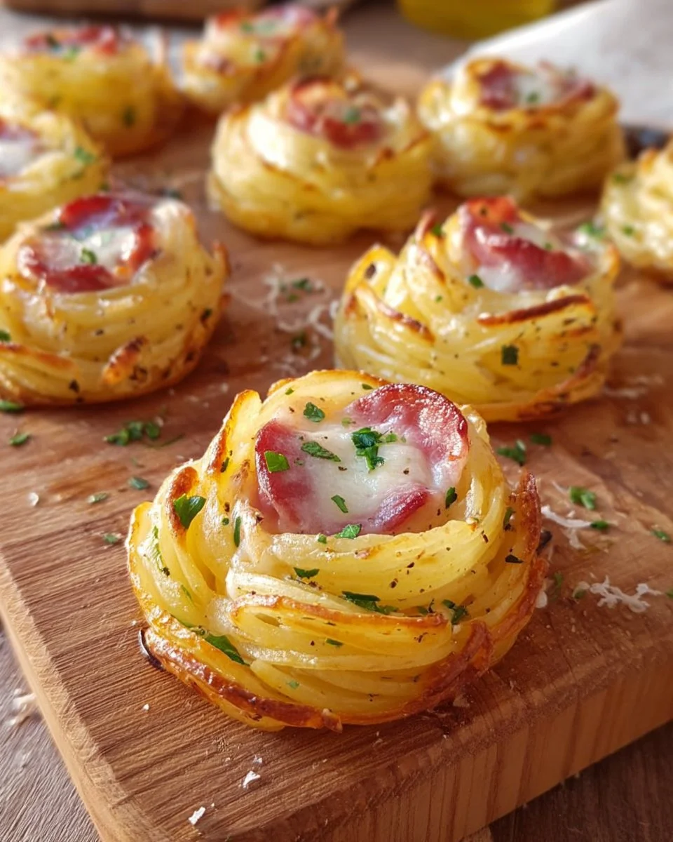 Nidi di Patate con Pancetta e Mozzarella
