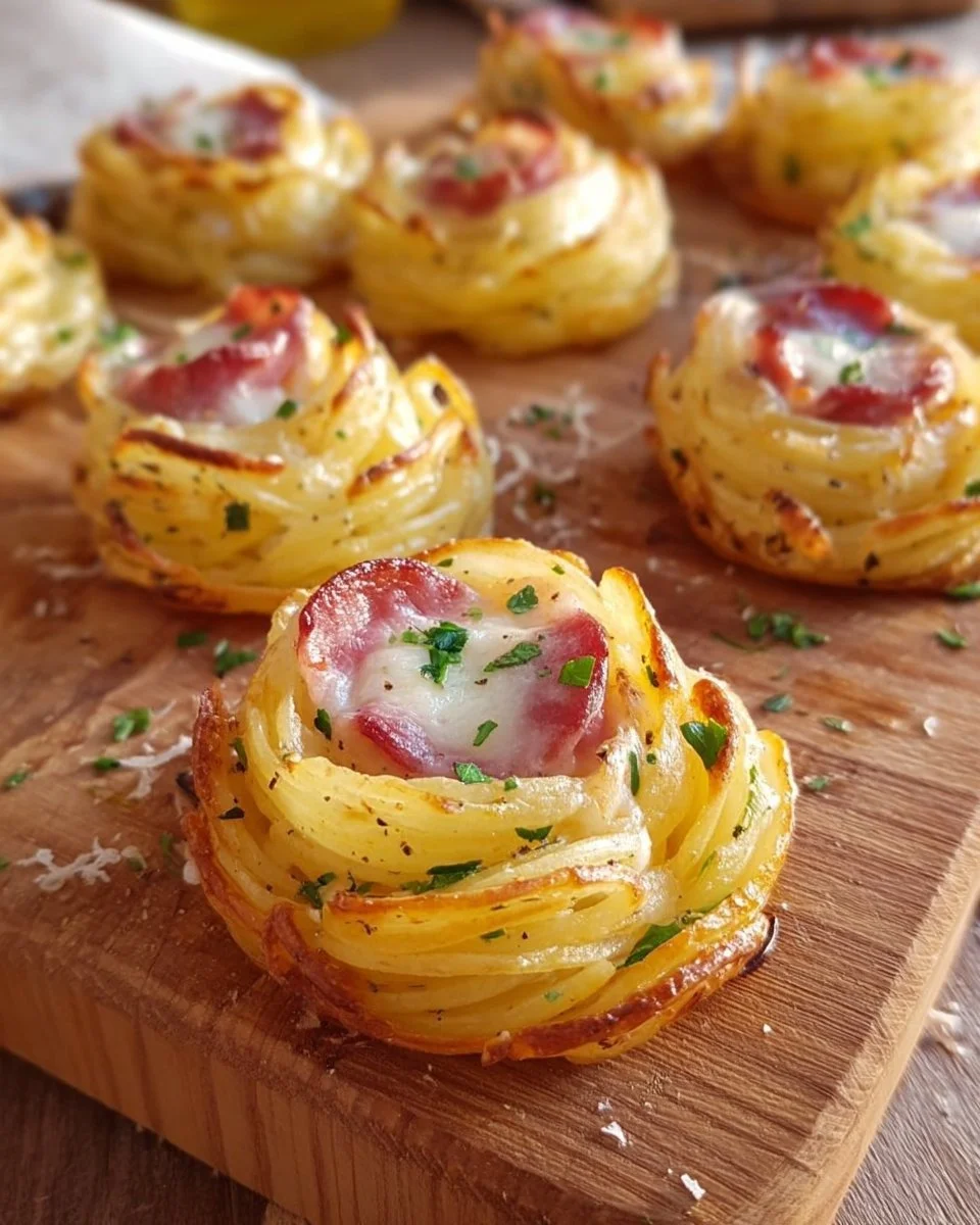 Nidi di Patate con Pancetta e Mozzarella