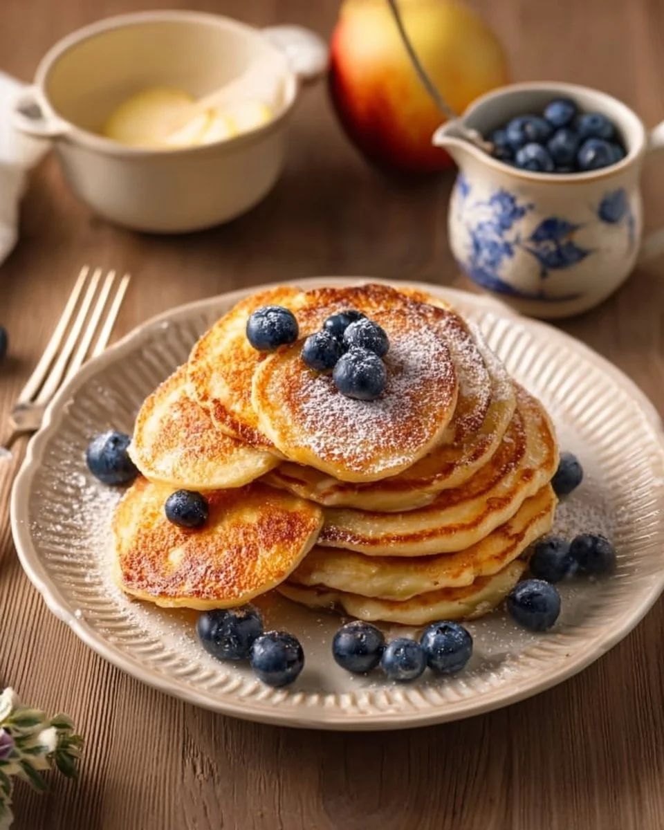 Pancakes con mele grattugiate