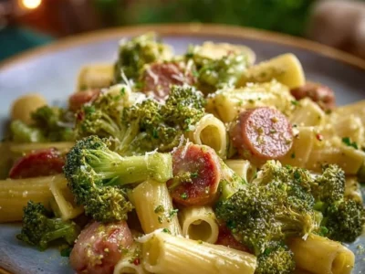 Pasta con broccoli e salsicce