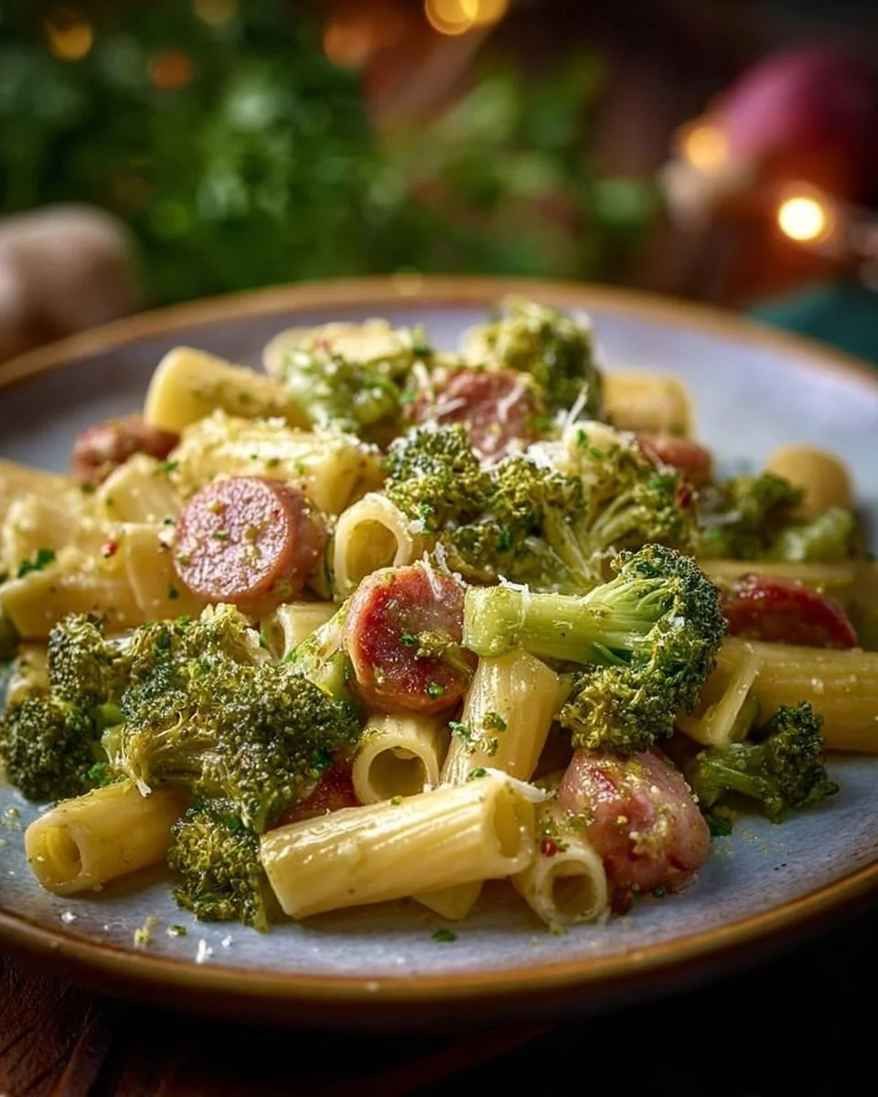 Pasta with broccoli and sausage