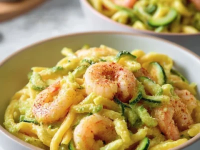 Pasta con gamberi e zucchine