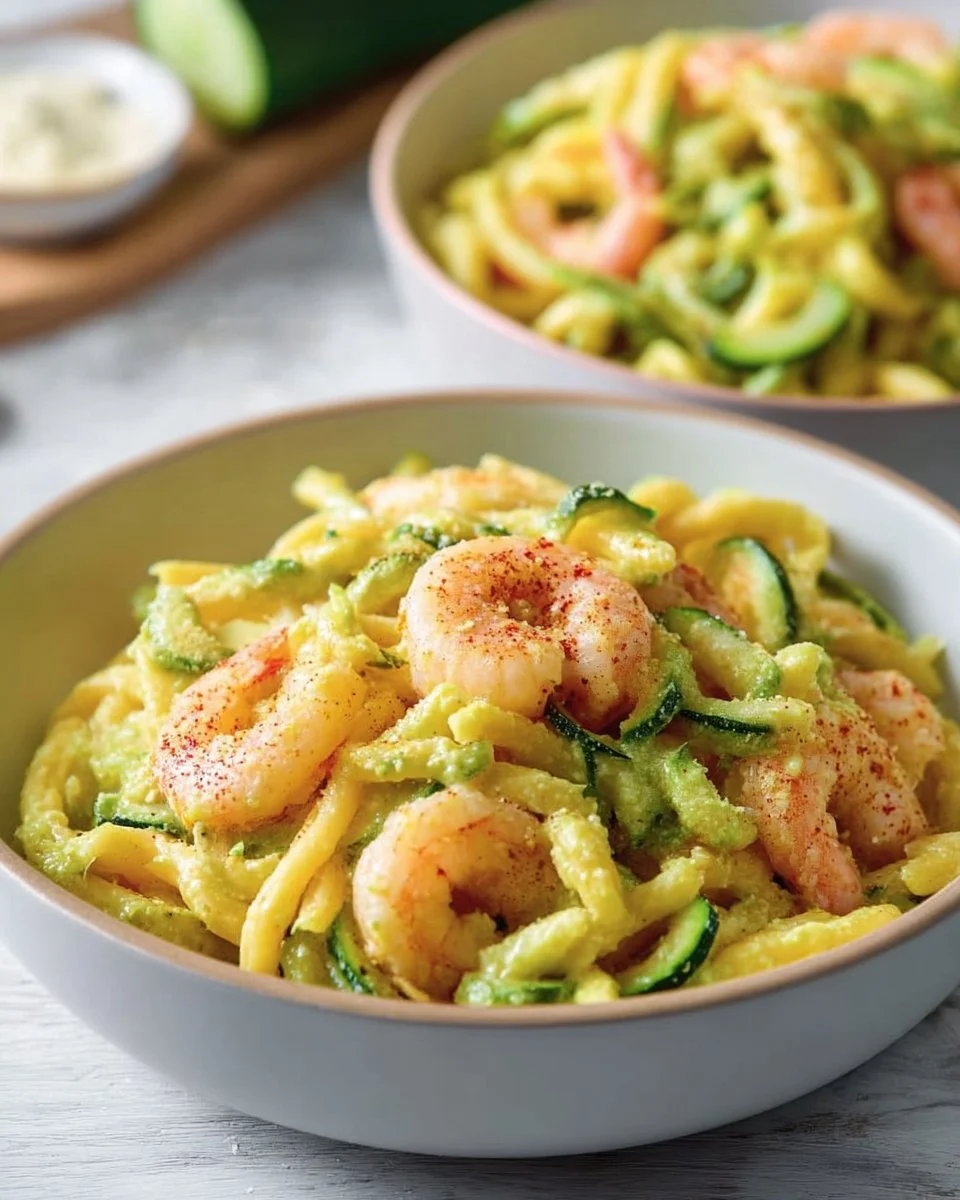 Pasta con gamberi e zucchine