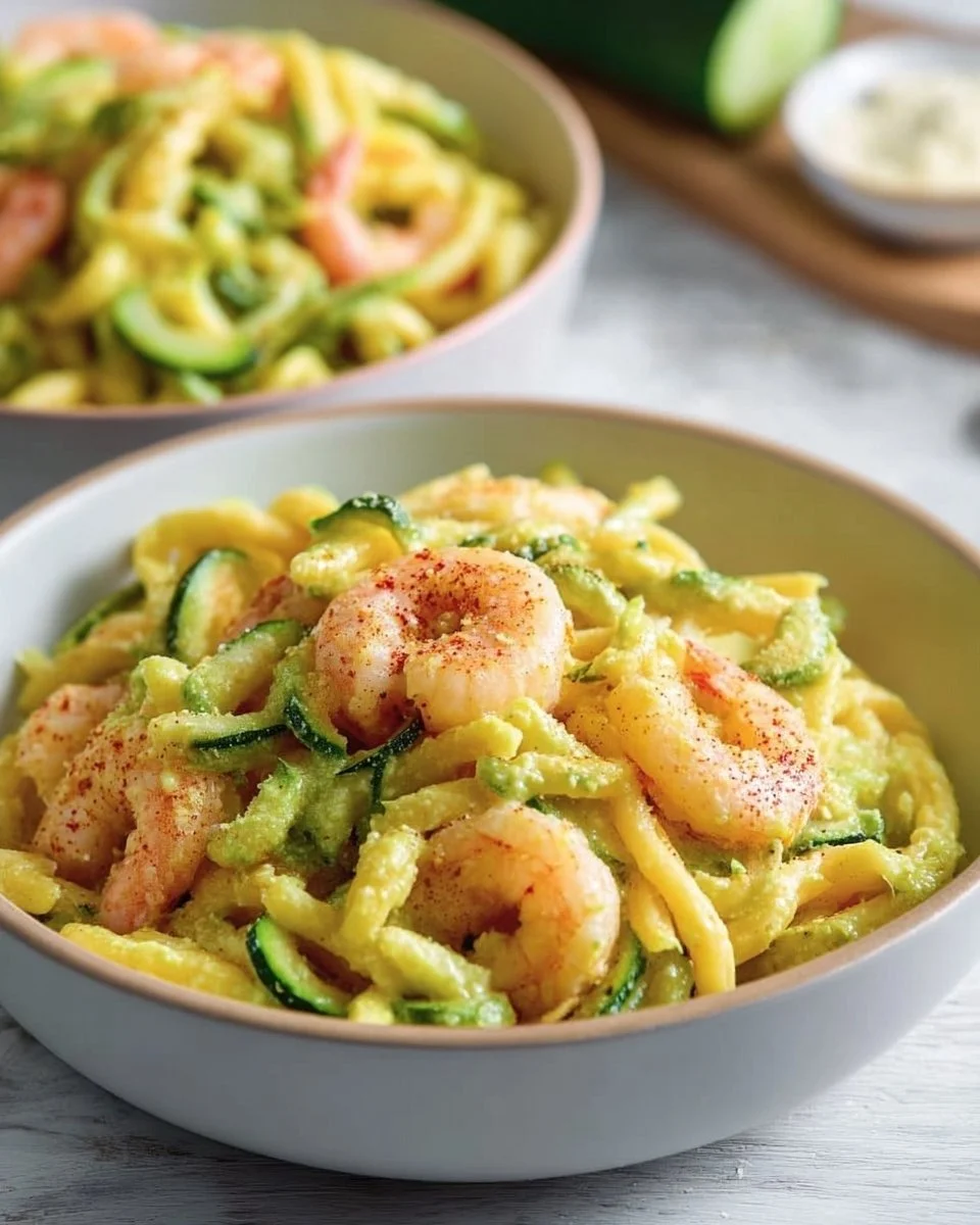 Pasta con gamberi e zucchine