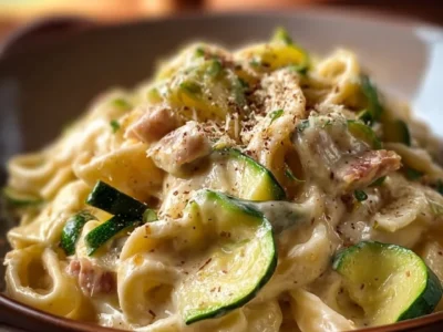 Pasta cremosa zucchine e pollo affumicato