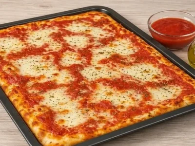 Pizza in teglia croccante in poco tempo