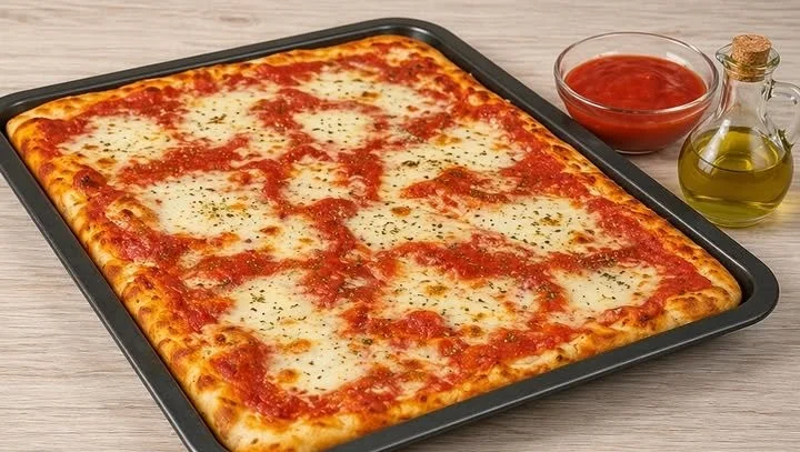 Pizza in teglia croccante in poco tempo