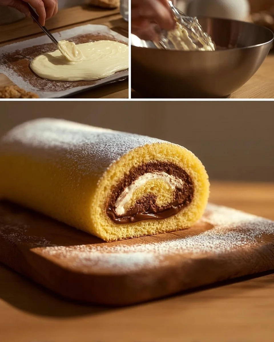 Rotolo Soffice con Crema di Nocciole