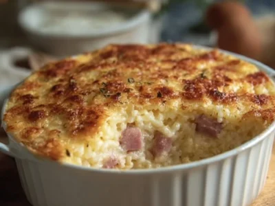 Sformato di Riso con Prosciutto e Mozzarella
