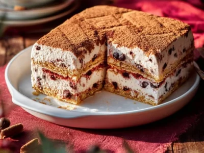 Torta di biscotti e ricotta