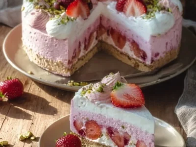 Torta semifreddo alle fragole