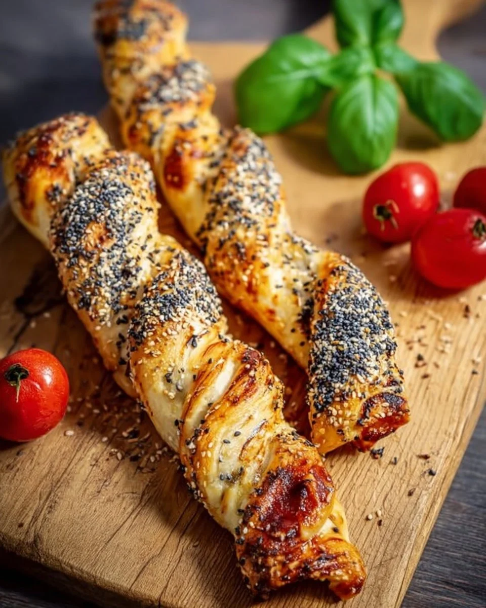 Bastoncini croccanti di pasta sfoglia