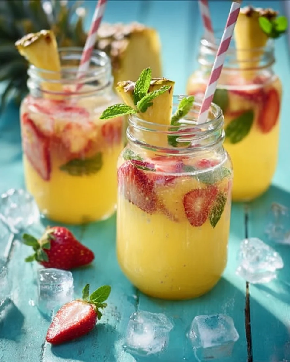 Bowle all’ananas e fragole