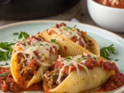 Conchiglioni Ripieni di Melanzane, Ricotta e Provolone
