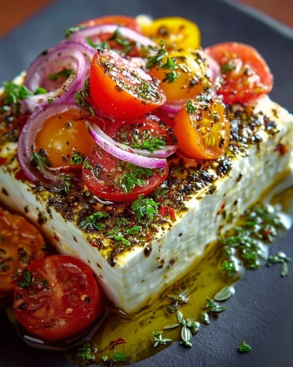 Formaggio di pecora al forno in stile greco