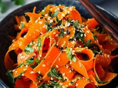 Insalata di carote con dressing di zenzero e sesamo