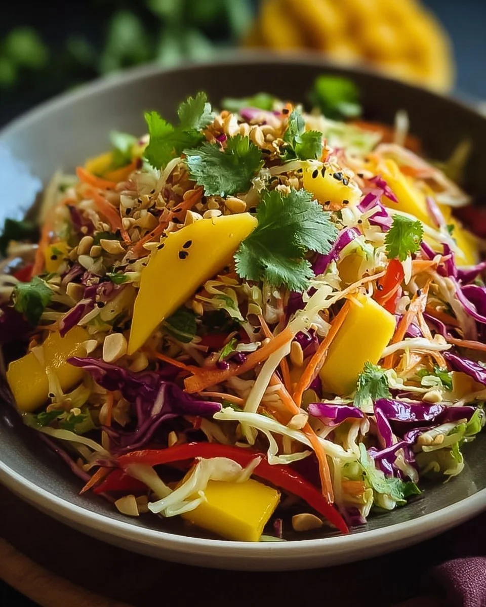 Insalata di cavolo cinese e mango