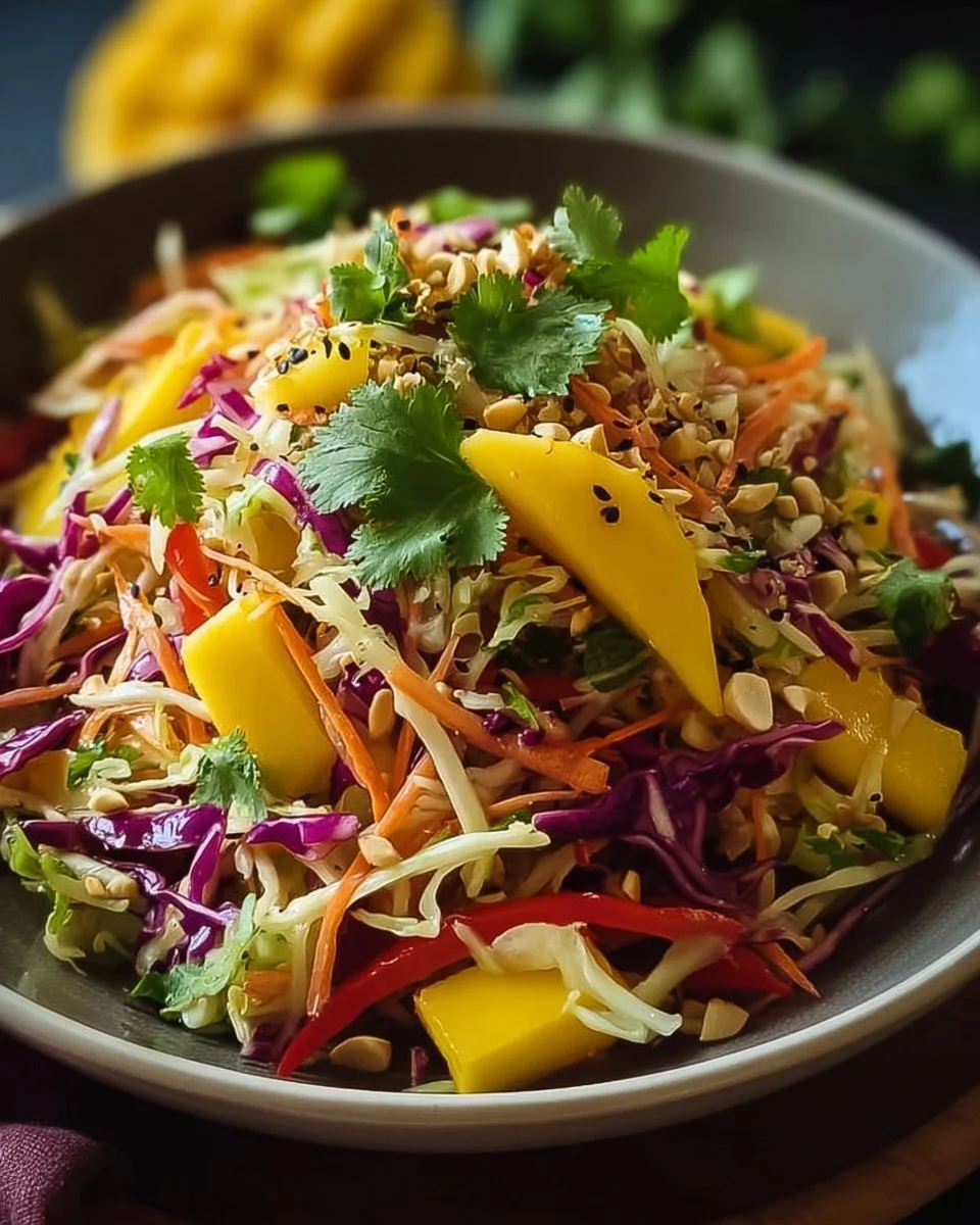 Insalata di cavolo cinese e mango