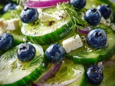 Insalata di cetrioli e mirtilli freschi